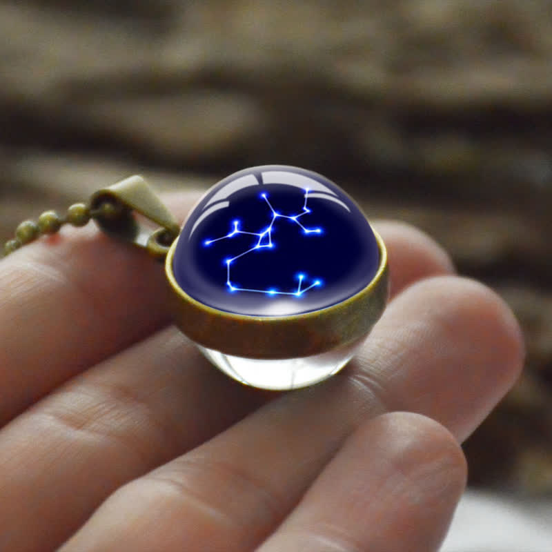 Olivenorma Zodiac Star Starry Glass Necklace - Aries - image 2