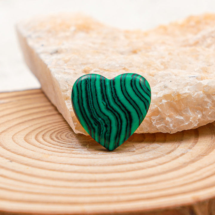 Olivenorma Malachite Protection Crystal Heart - image 1