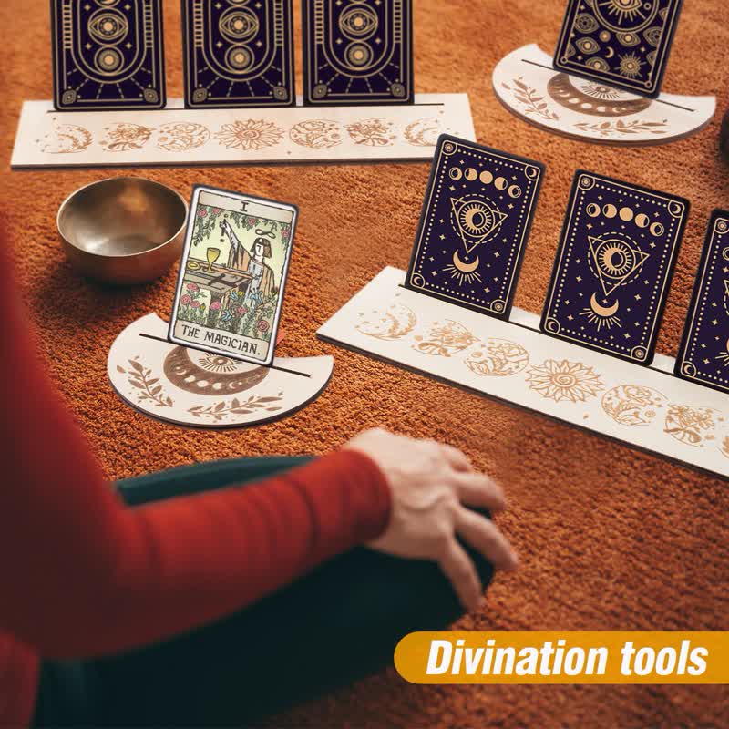Moon And Eyes Wooden Tarot Card Holder - image 6