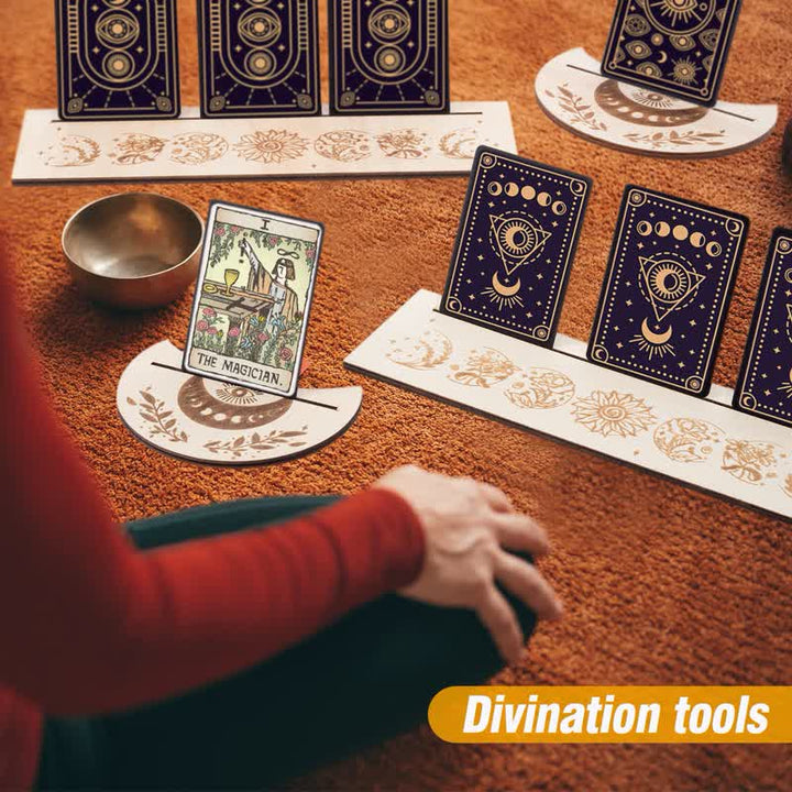 Moon And Eyes Wooden Tarot Card Holder - image 6
