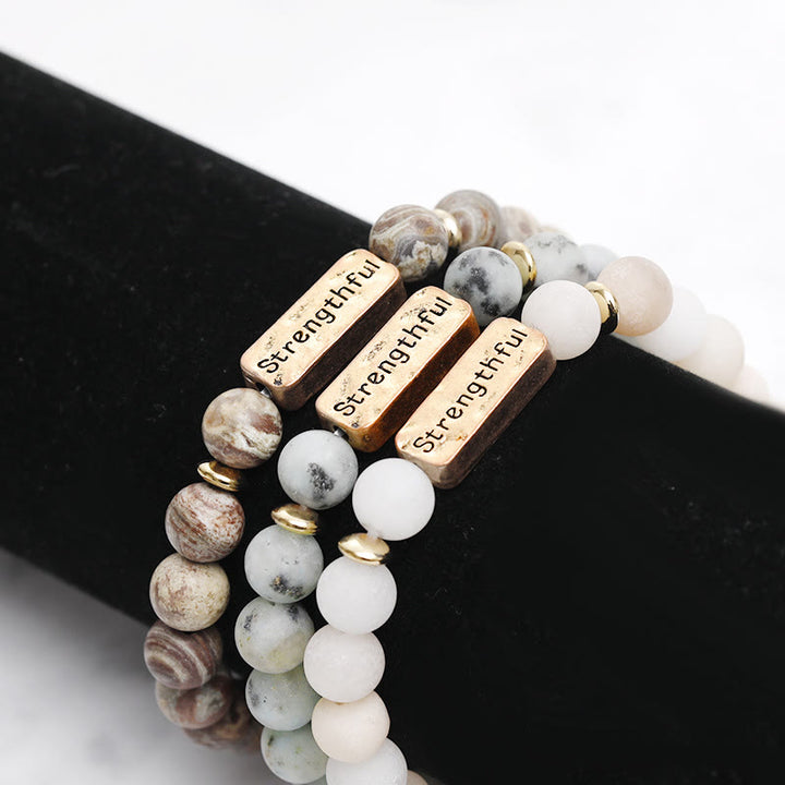 Olivenorma Natural Gemstone Strengthful Engraving Bracelet - image 10