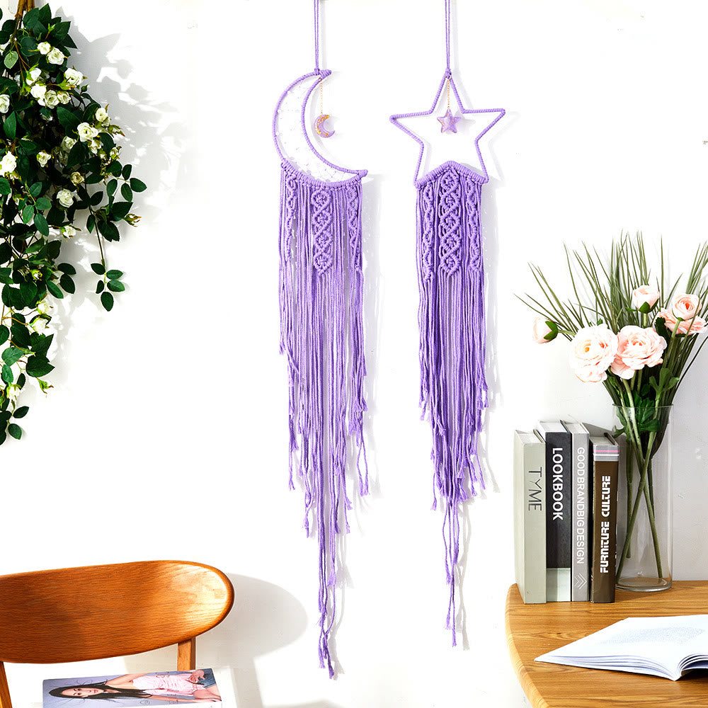 Olivenorma Star Moon Macrame Tassel Dream Catcher - image 27