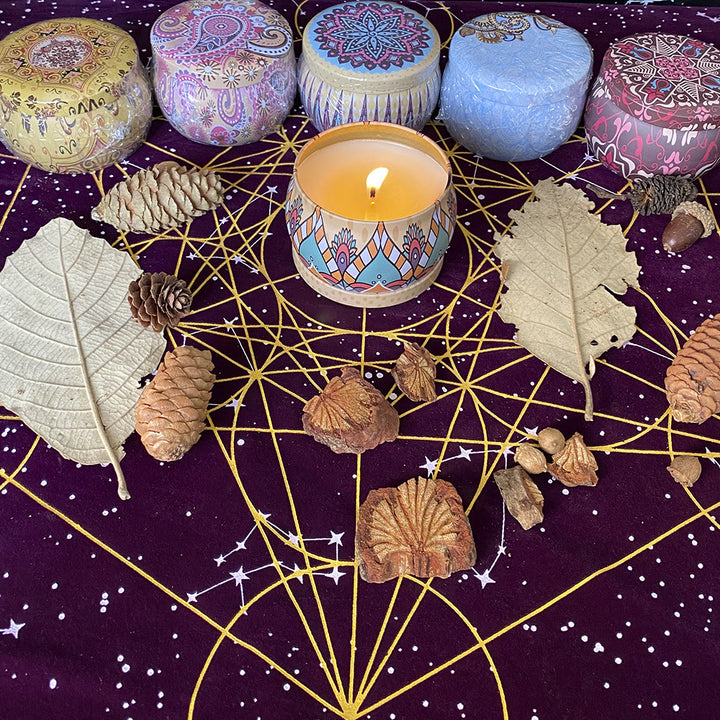 Olivenorma Metatrone's Cub Crystal Grid Tablecloth Tapestry - image 8