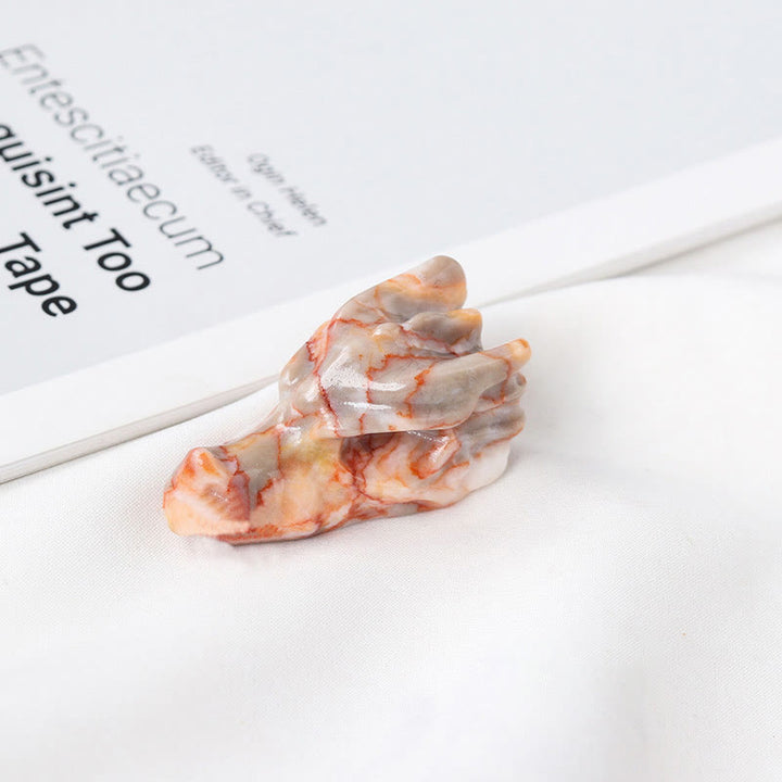 Olivenorma 1.5Inch Crystal Dragon Skull Statue Gemstone Decoration - Rhodochrosite - image 18