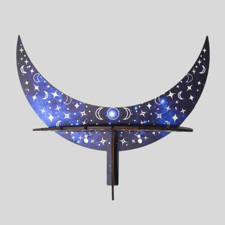 Olivenorma Crescent Wooden Witch Crystal Shelves Shelf - Blue - Large: 15"*11.6"*3.5" (38.1*29.6*8.9cm) - image 6