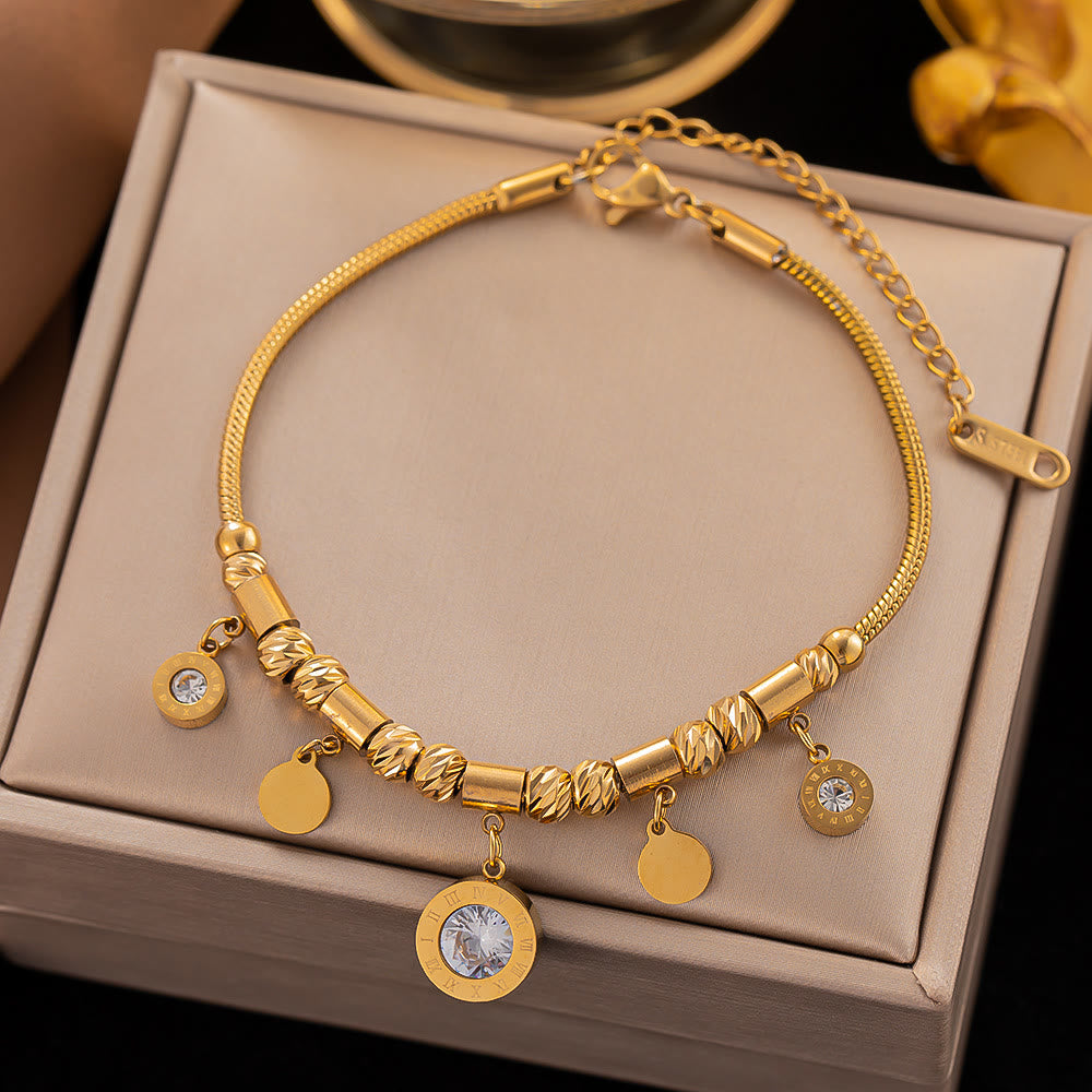 Olivenorma Gilded Turquoise Evil Eye Fantasy Wrap Bracelet Necklace - White Zircon&gold#bracelet - image 7
