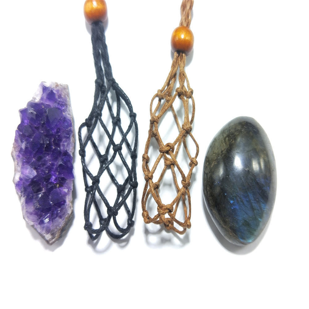 Olivenorma Handwoven Extra Large 5.5cm Adjustable Necklace Mesh Bag - image 10