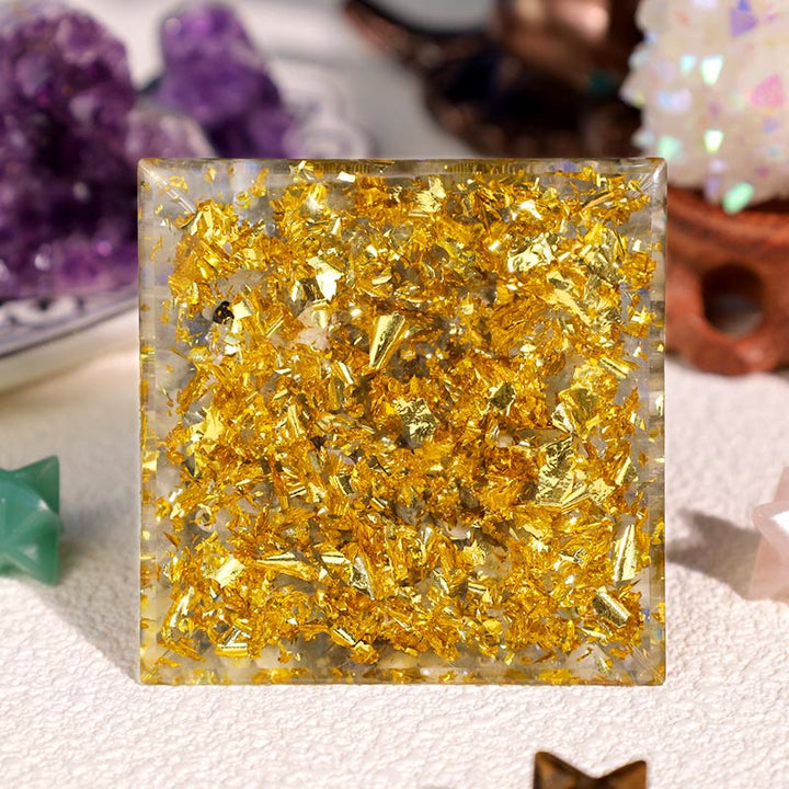 Olivenorma Prehnite Moonstone Eye Of Horus Orgone Pyramid - image 4