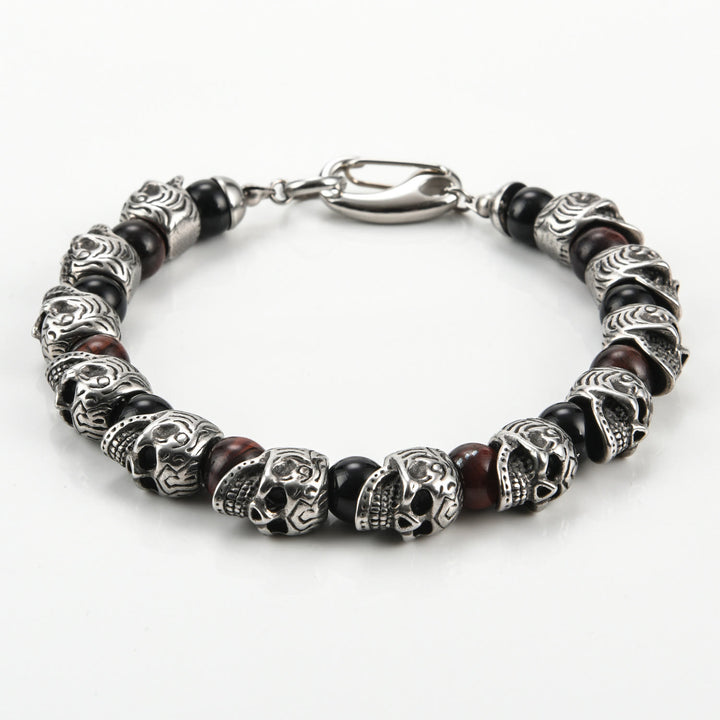 Olivenorma Natural Tiger Eye Handmade Stainless Steel Bracelet - image 7