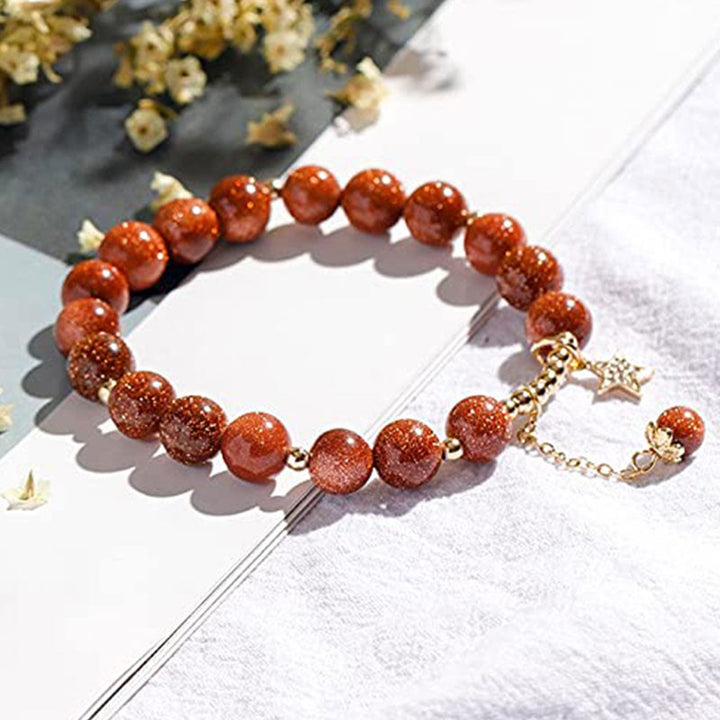 Olivenorma "Wealth and Lucky" - Sandstone Shiny Crystal Bracelet - image 1