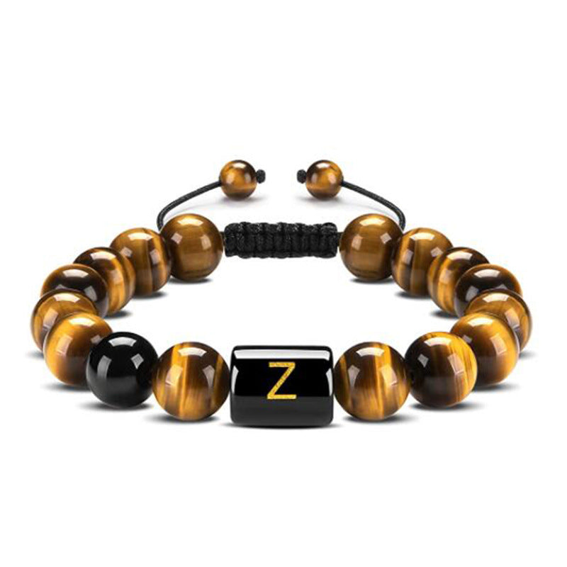 Tiger Eye Letter Protection Bracelet - Tiger Eye - Z - image 29