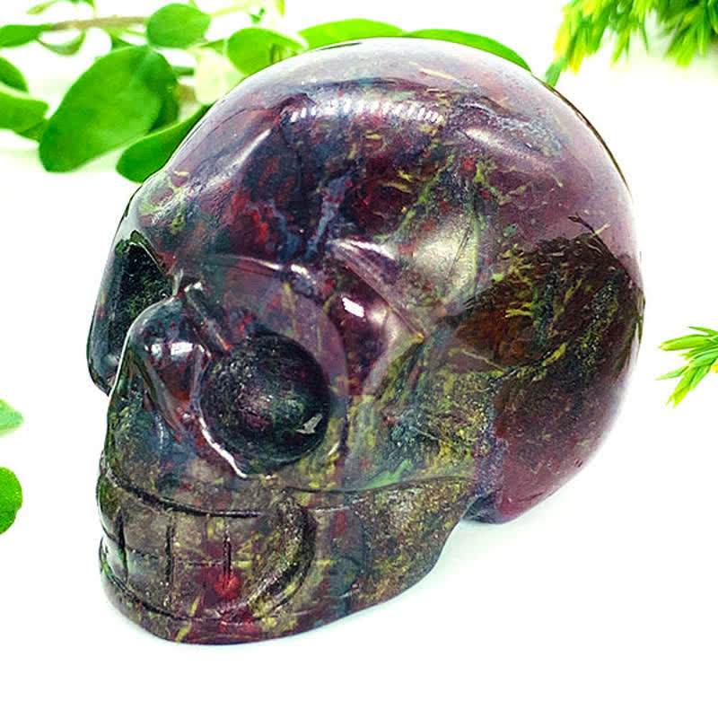Olivenorma Unakite Crystal Skull Decoration - image 3