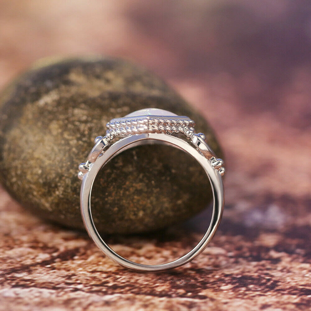 Olivenorma Oval Cut Fire Opal Ring - image 4