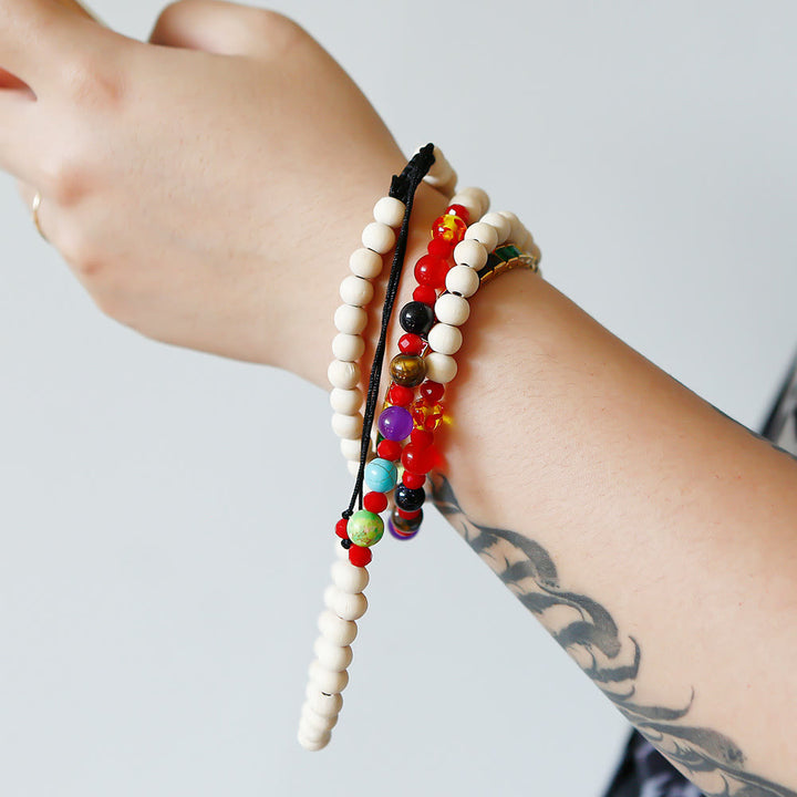 Olivenorma Natural Crystal Wooden Beads Phone Strap - image 2