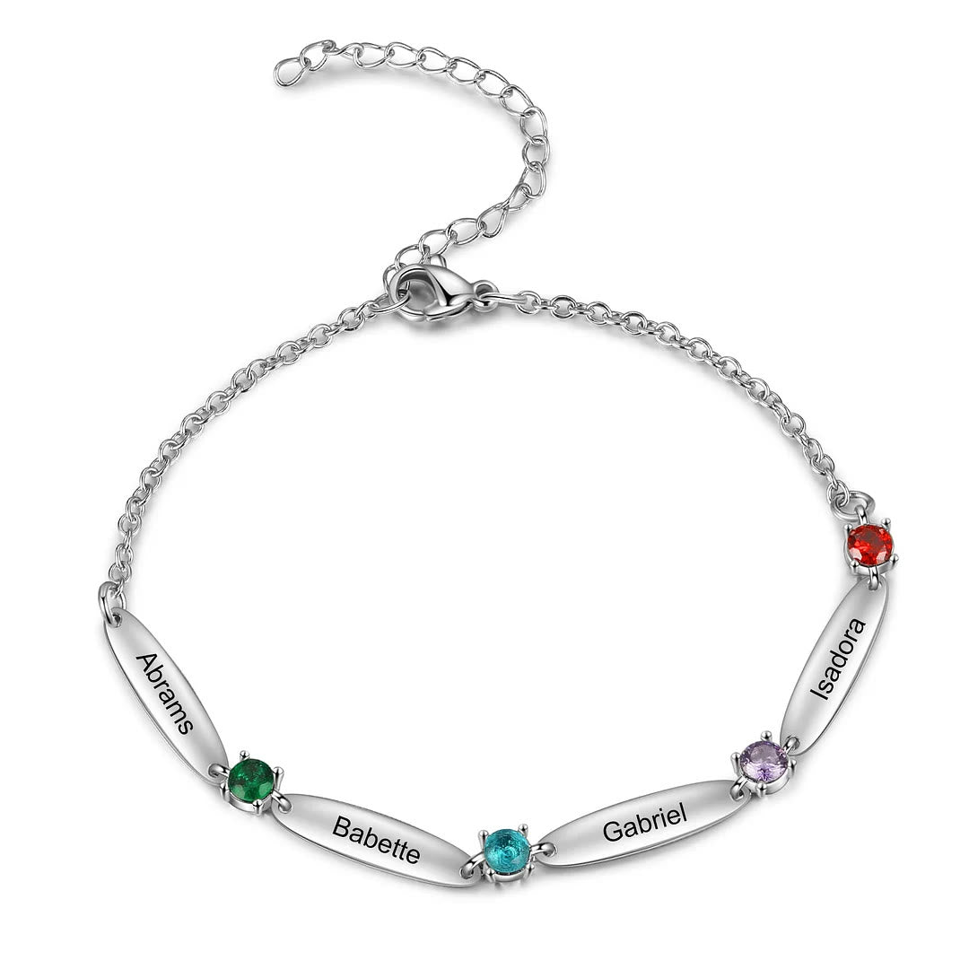 Olivenorma Family Names and Birthstones Bracelet - image 13
