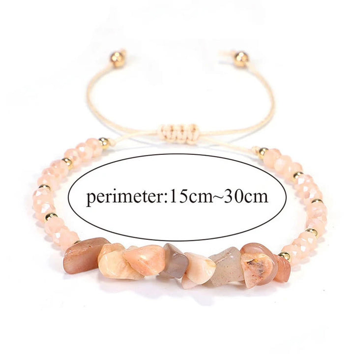 Olivenorma Bohemian Crystal Gravel String Bracelet - image 2