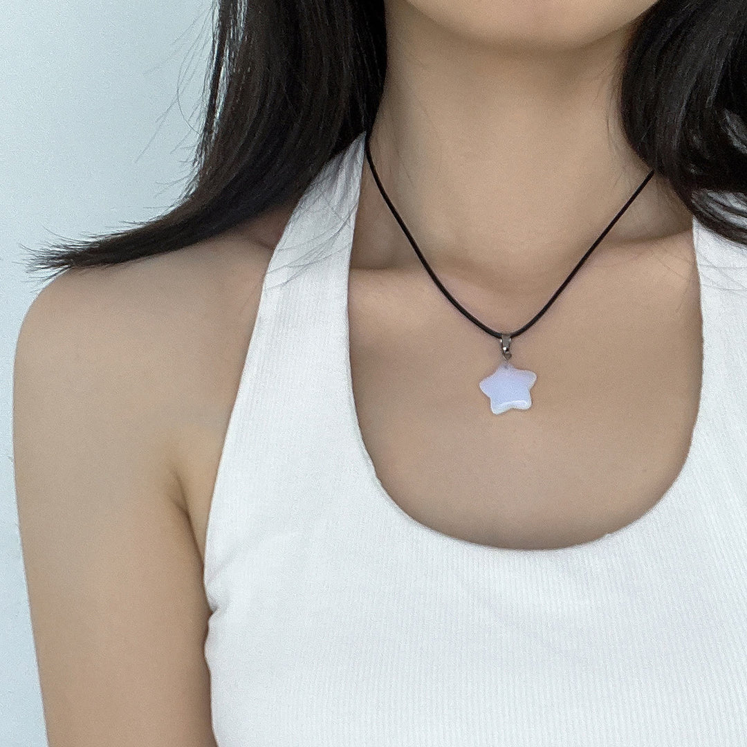 Olivenorma Natural Crystal Star Pendant Necklace - Opalite - image 3