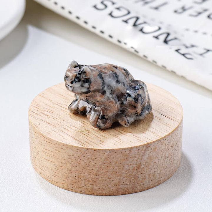Olivenorma Natural Gemstone Carved Frog Statue Gemstone Decoration - Curb Stone - image 37