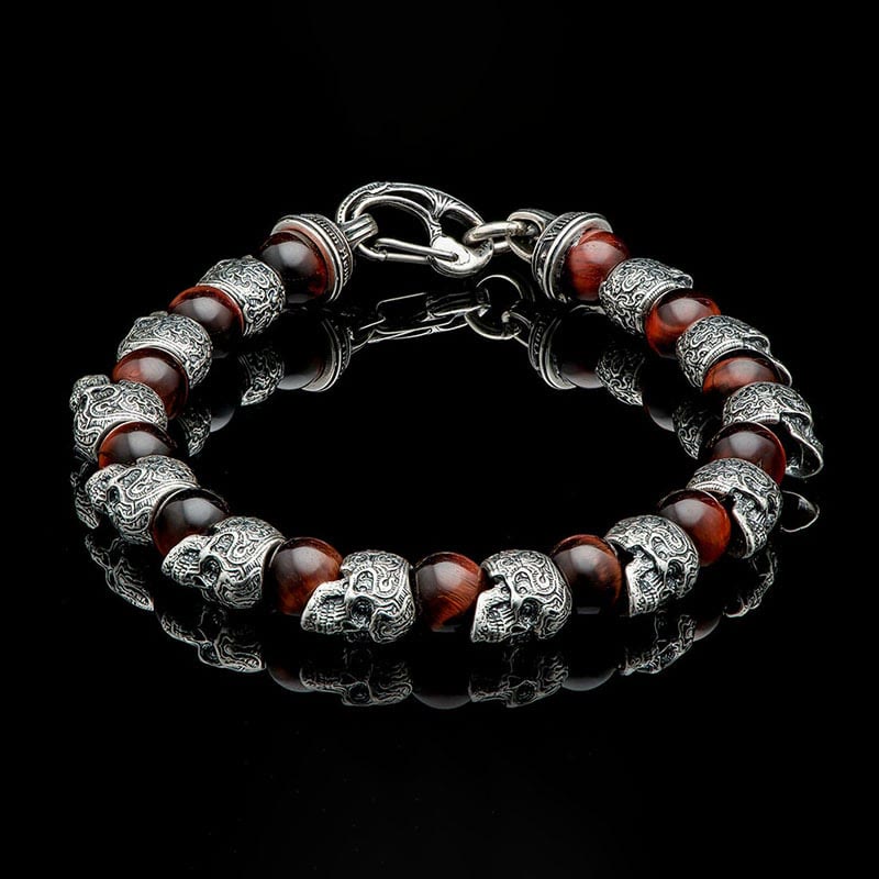 Olivenorma Natural Tiger Eye Handmade Stainless Steel Bracelet - Silver&Tiger Eye - image 0