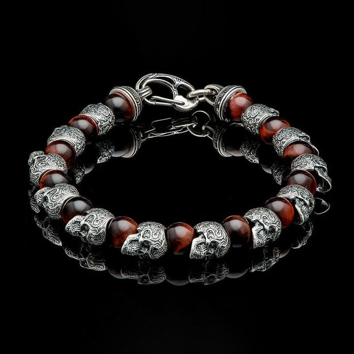 Olivenorma Natural Tiger Eye Handmade Stainless Steel Bracelet - Silver&Tiger Eye - image 0