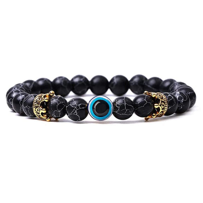 Olivenorma Turquoise With Evil Eye Protection Bracelet - Alabaster - image 12