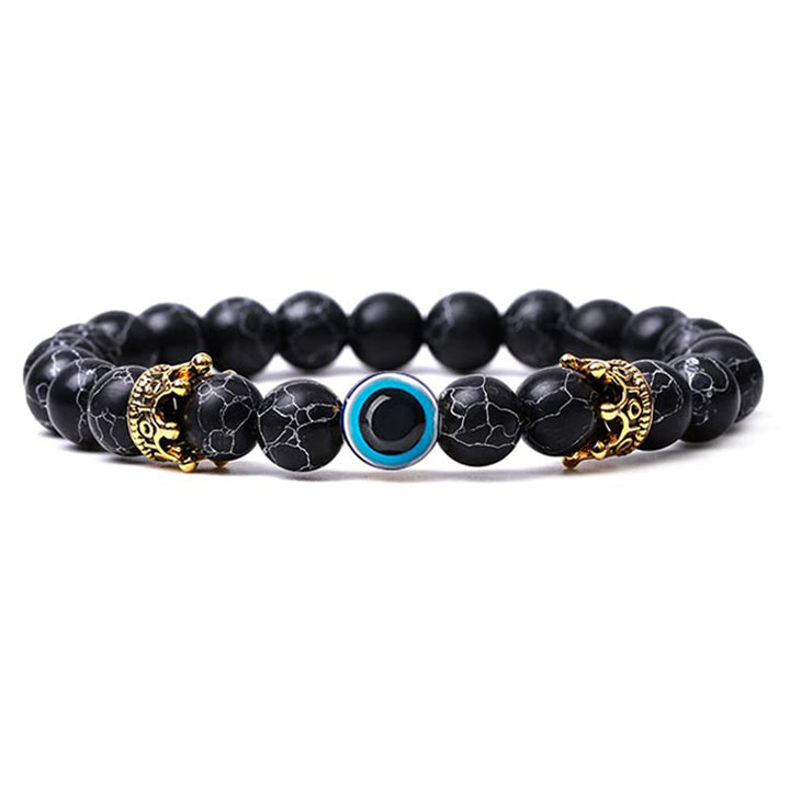 Olivenorma Turquoise With Evil Eye Protection Bracelet - Alabaster - image 12