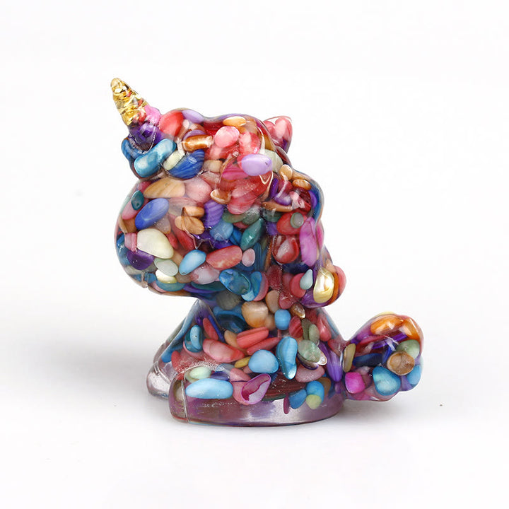 Olivenorma Crystal Unicorn Gemstone Decoration - Colorful Shells - image 59