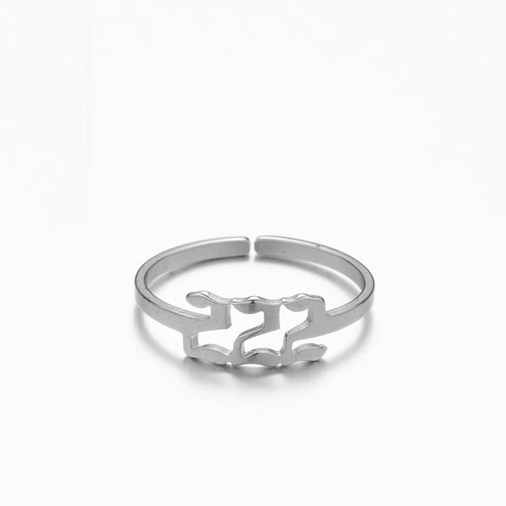 Angel Number Minimalist Lucky Ring - Silver - 222 - image 18