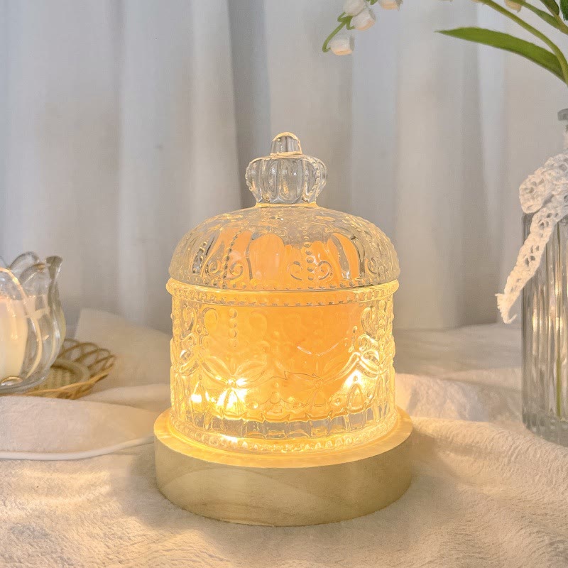 Olivenorma Diffuser Stone Carved Glass Cup Crystal Aromatherapy Lamp - Carnelian - Lavender - image 1
