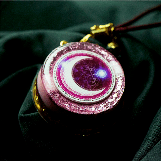 Olivenorma Moonlight Streamer Moon Phase Pink Pendant Orgone Necklace - image 1