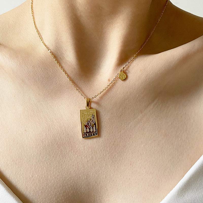 Olivenorma Gold Filled Chain Zodiac Necklace - image 3