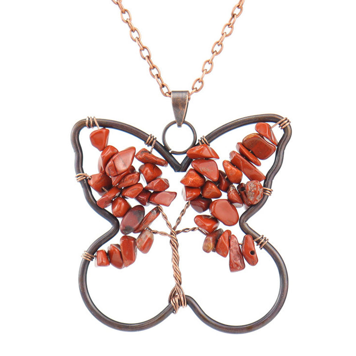 Chakra Butterfly Healing Necklace - Red Jasper - image 17