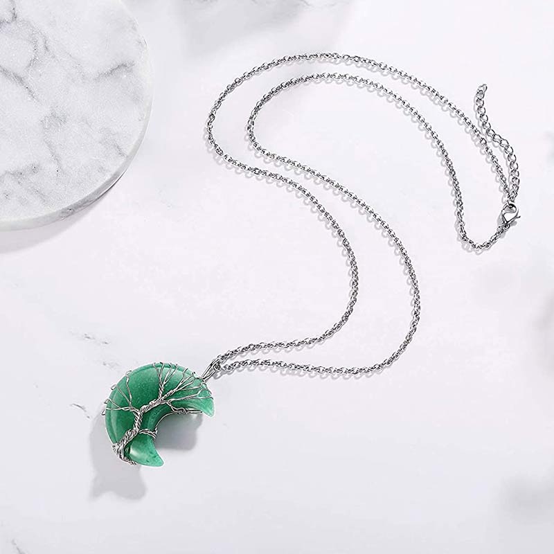 Olivenorma Natural Crystal Moon Necklace - image 9