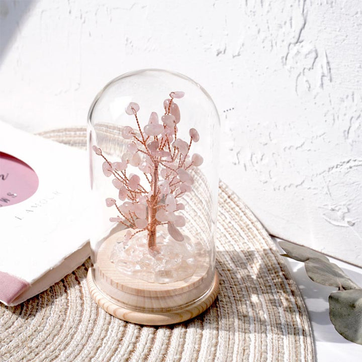 Olivenorma Christmas Tree Crystal Stone Night Light Decoration - Pink Crystal - image 7