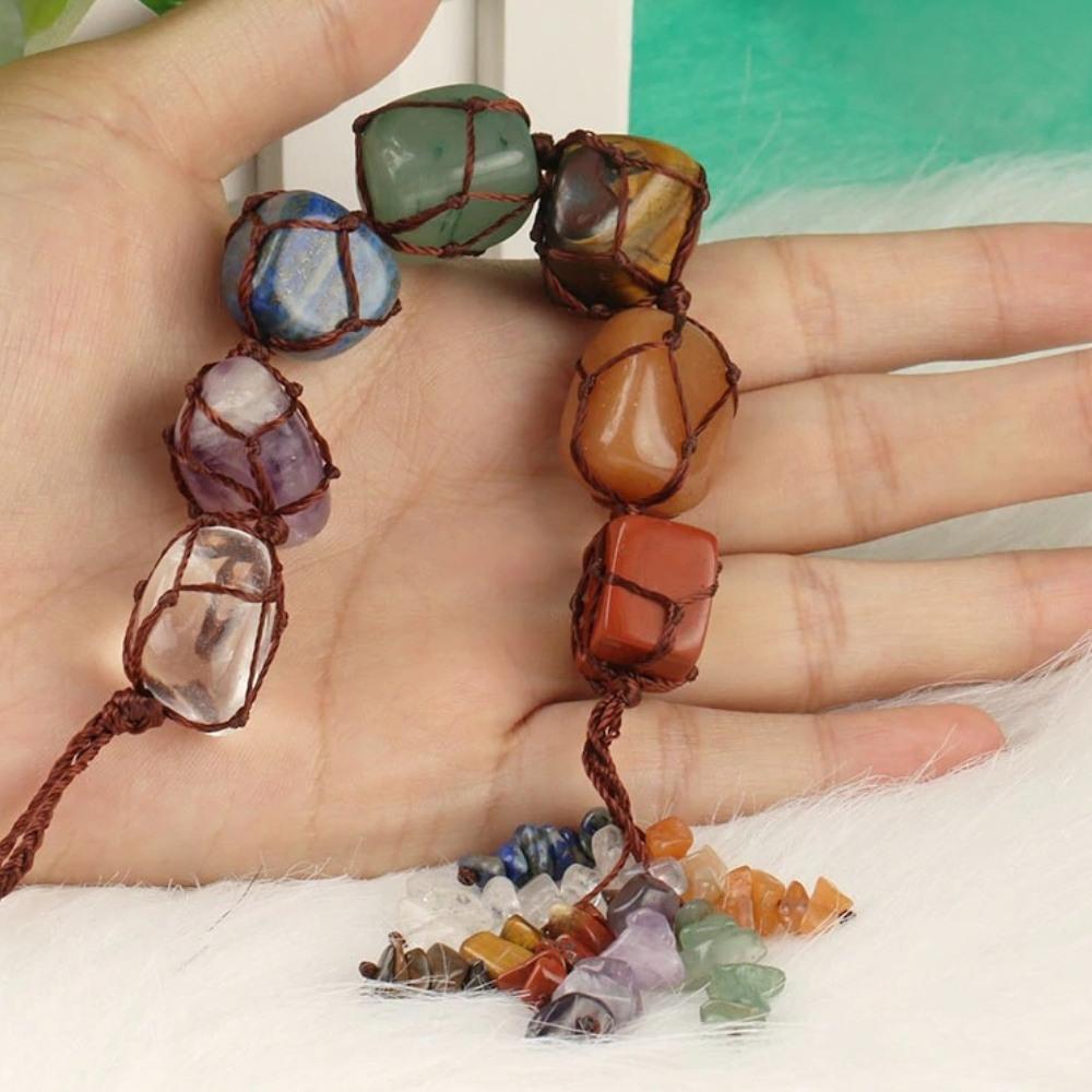 Olivenorma The 7 Chakra Healing Reiki Stone Meditation Tassel Decoration - image 6