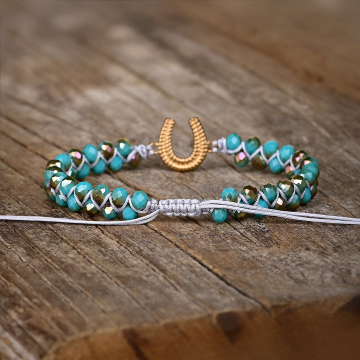 Olivenorma Lucky Horseshoe Turquoise Healing Bracelet - image 1