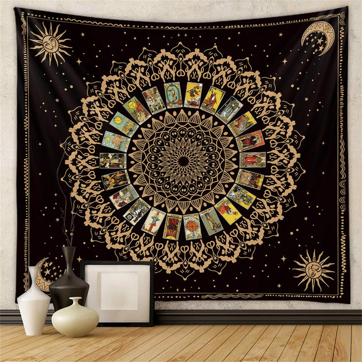Olivenorma Vintage Tarot Sun and Moon Wall Art Tapestry - Flannel - 0.55"*70.86"(230*180cm) - image 0