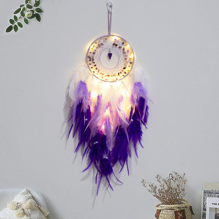 Olivenorma Amethyst Gravel Pendulum Pendant Purple Dream Catcher - image 5
