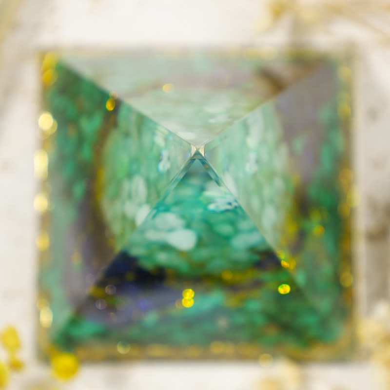 Olivenorma "Green Forest" - Malachite Tree Of Life Orgone Pyramid - image 4