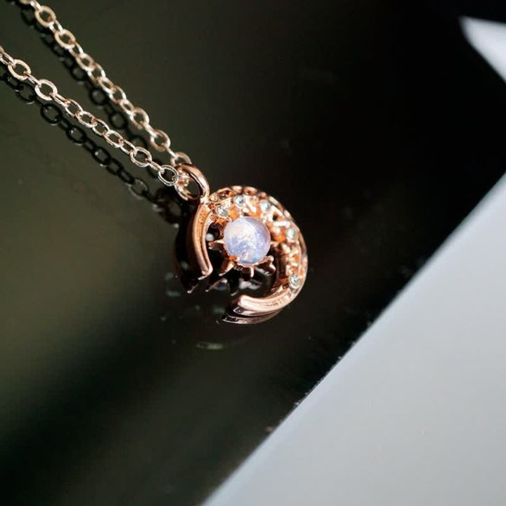 Olivenorma Celestial Dainty Moon Moonstone Necklace - image 5