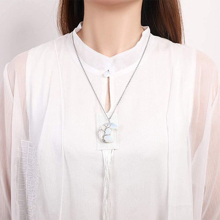 Olivenorma Natural Chakra Moon Necklace - image 20