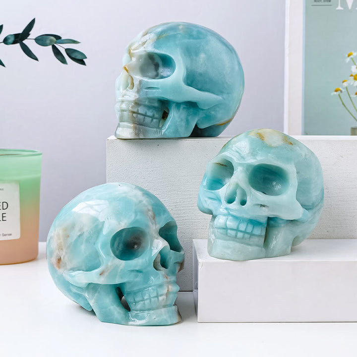 Olivenorma Natural Amazonite Gemstone Decoration Crystal Skull - image 1