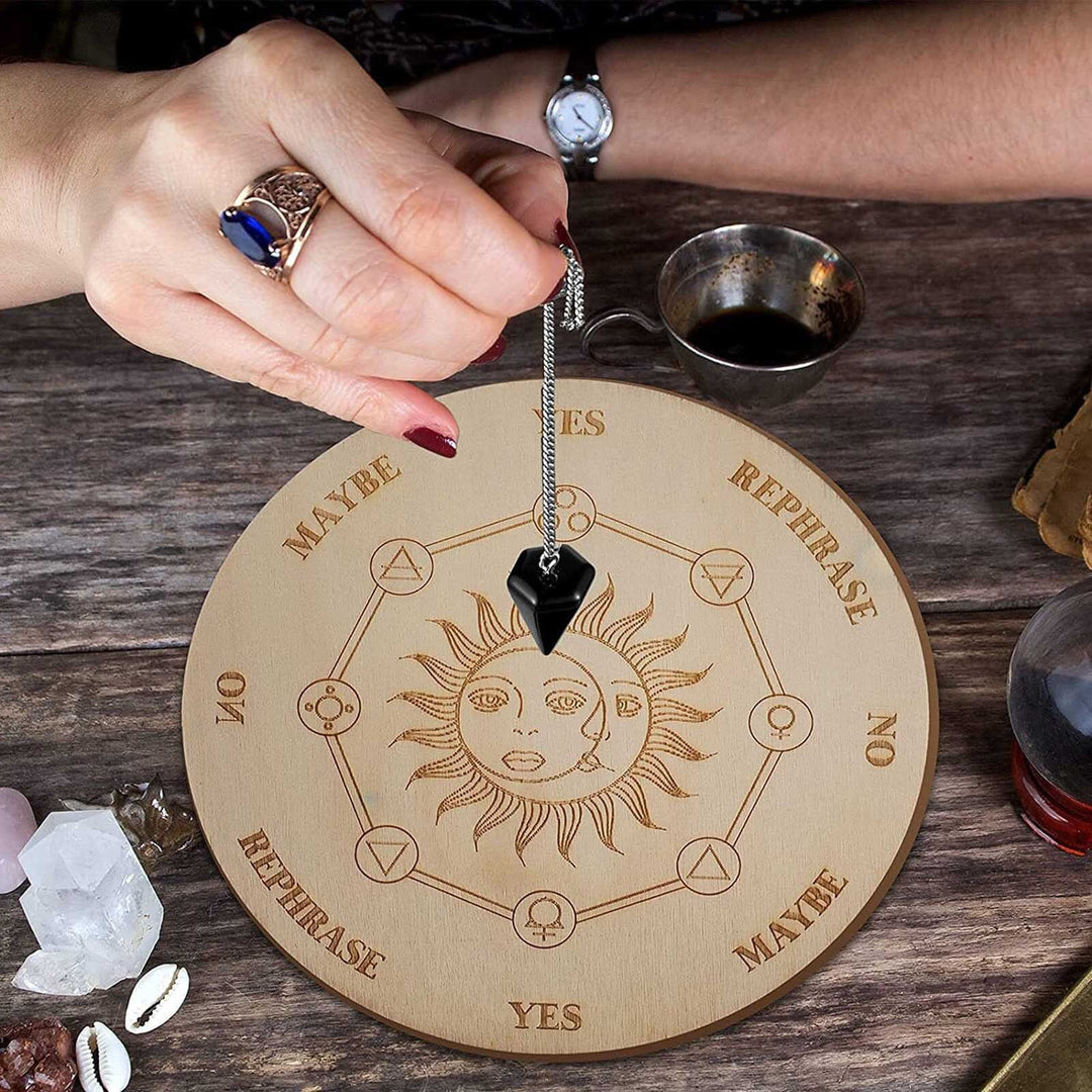 Olivenorma Meditation Wooden Sign Mysterious Witch Altar Ornamet - image 0