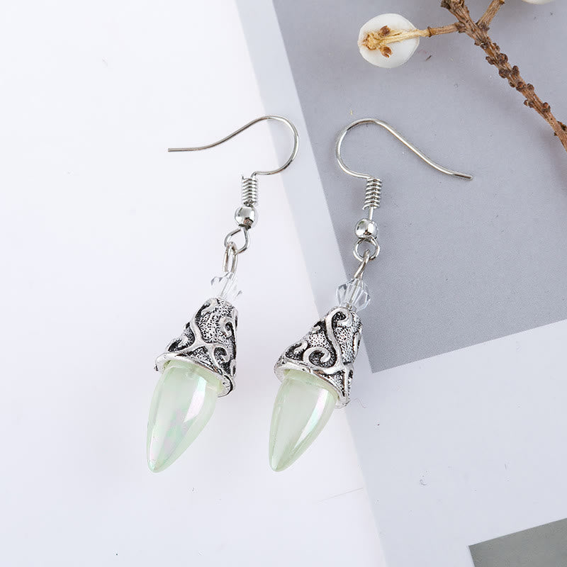 Olivenorma Hook Royal Style Moonstone Dangle Earrings - image 4