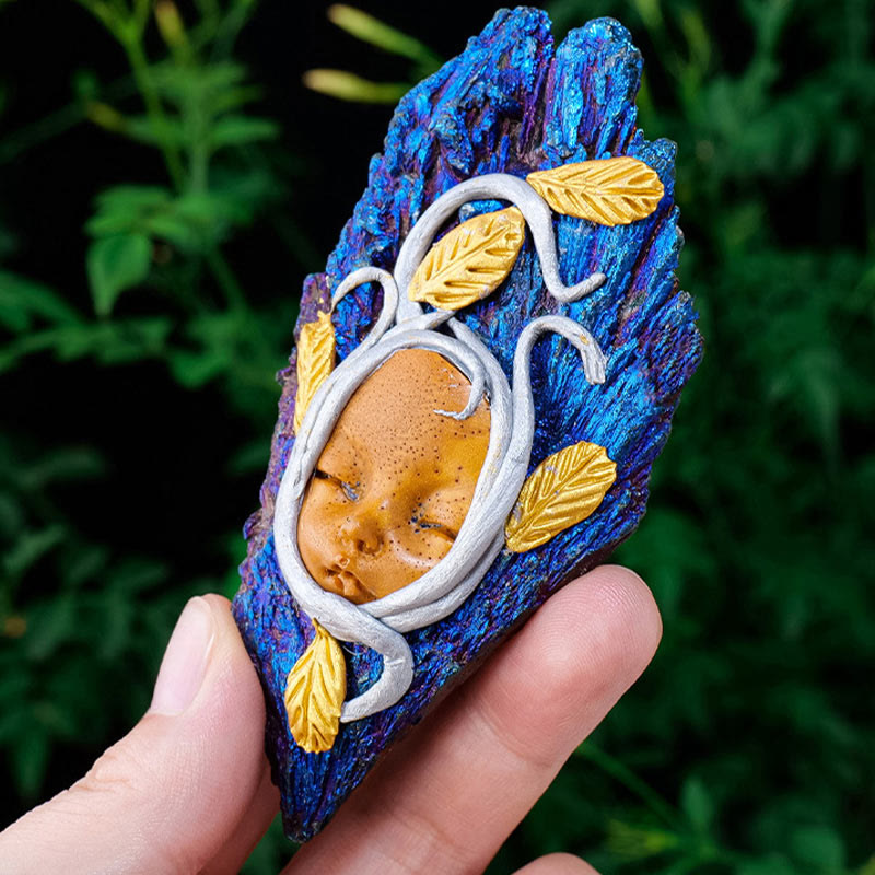 Olivenorma Aura Tourmaline Kyanite Elf Crafts Gemstone Decoration - image 2