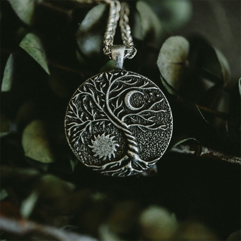 Olivenorma "Riding with the Stars" - Tree of Life with Sun and Moon Necklace - Tree of Life - image 0