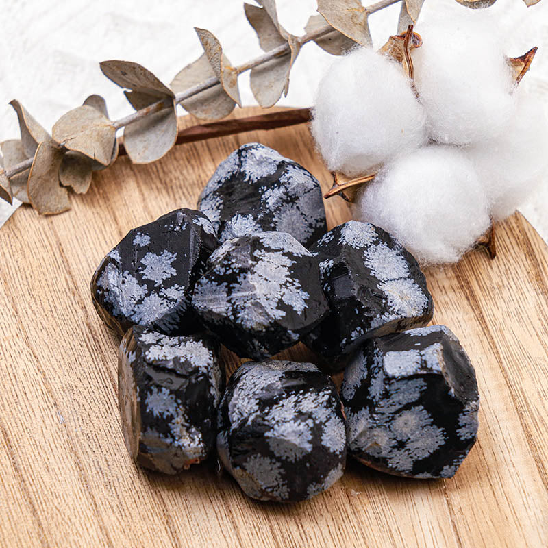 Snowflake Obsidian Natural Tumbled Stone Set - image 2