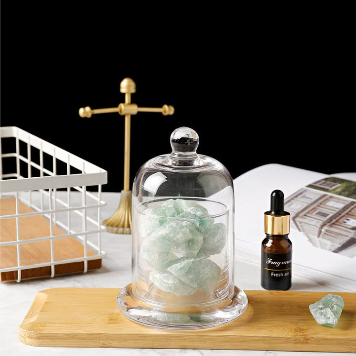 Olivenorma Diffuser Stone Flameless Transparent Cup Crystal Aromatherapy Lamp - Peridot - Lily - image 2