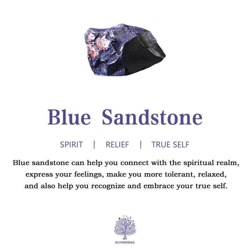 Olivenorma Rose Quartz Blue Sandstone Tree Of Life Orgone Pyramid - image 7