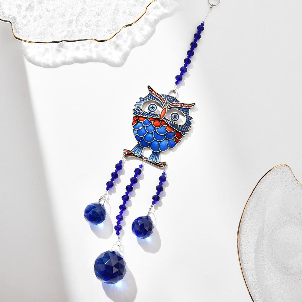 Olivenorma Blue Zircon Owl Evil Eye Wall Decor - Evil Eye&Big Owl - image 1